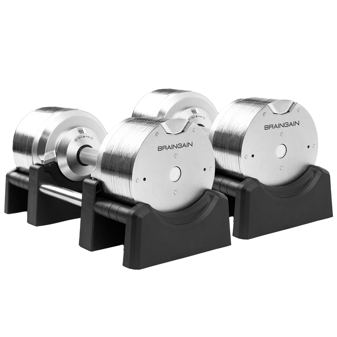 SmartBells™ Pro Haltères Réglables 41,5 kg – Chrome