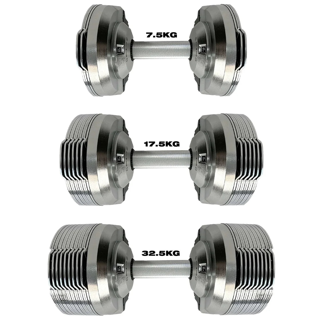 SmartBells™ Pro Haltères Réglables 41,5 kg – Chrome