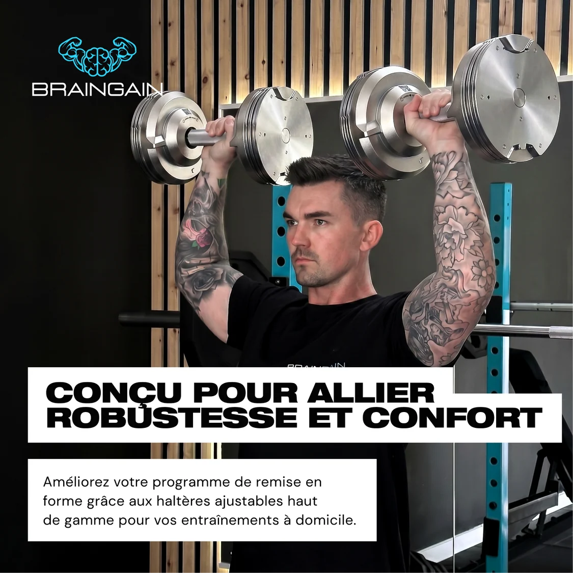 SmartBells™ Pro Haltères Réglables 41,5 kg – Chrome